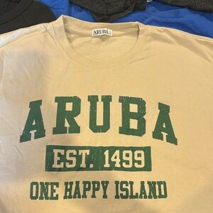 Aruba Beige Graphic T-Shirt